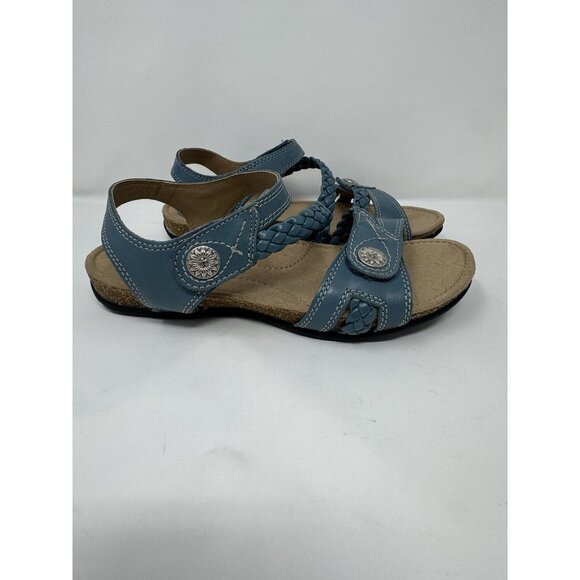 Earth Origins Blue Strap Leather Sandals Woman's Size 7.5 - Picture 3 of 10